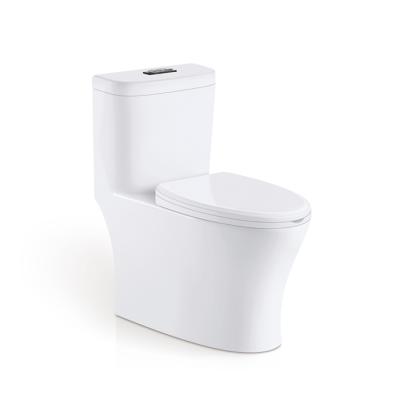 China Chinese Double-Flow Hotel Use Bowl Siphonic Latrine One-Piece Toilet Manufacturers Sanitary Ware for sale