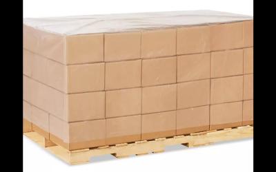 China Protective Pallet Cover Tear Resistant Clear Square Bottom Bags for sale