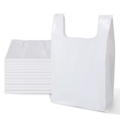 China Industrial Shopping HDPE T-Shirt Bag with Biodegradable Smiling Face and Heat Seal Handle zu verkaufen