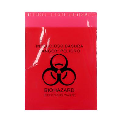 China Basura médica desechable por encargo Bolsa de basura Residuos de riesgo biológico Bolsa de plástico para hospitales Bolsa de basura médica utilizada en hospitales en venta