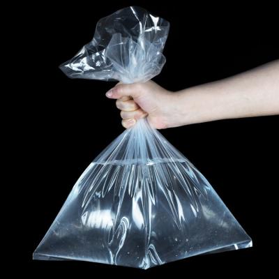 China Food Grade Thick 0.015mm 0.15mm Poly Plastic Bag Flat LDPE HDPE for sale