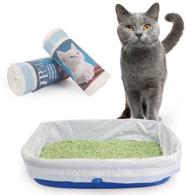 China Zugschnur 50 Mikrometer-Stärke LDPE Cat Litter Box Bags zu verkaufen