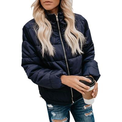 China 2021 New QUICK DRY Casual Black Women's Coat Pocket Stripper Winter Jacket for sale