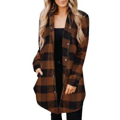 China æ Š — è µ · ç  ƒ Wholesale 2021 fashion aplet knitted ladies plaid oversized cardigan for sale