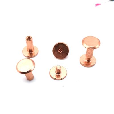 China M4M5 Rose Gold Black Gold Bronze Screwsmall Flat Metal Chicago Book Binding Screw Post for sale