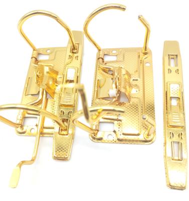 China Metal Gold Deep Lever Arch Mechanism / Metal Gold Backrest Fasteners 75/90 Mm Hot Pin Lever Arch Mechanism / Metal Lever Arch Backrest for sale