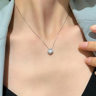 China Cold Wind Punk Shining Necklace CZ Zirconia AdvancedCustom Female Simple Lightweight Luxury Necklace for sale