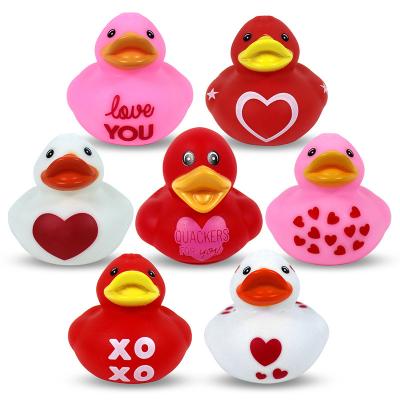 China Enamel Water Toys Amazon Valentine's Day Love Duck Toy Shower Enamel Tight Environmentally Friendly Hot Water Playing Toy for sale