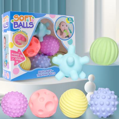 China Toy Manhattan Massage Touch Ball 6.5cm/25g Perception Grasp Hand Grip Grip Ball Soft Adhesive Baby Gripper Ball Hand Puzzle for sale