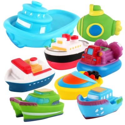 China Water Spray Toys Enamel Bathing Car Boat Baby Water Playing BB Device First Education Bathing Toys for sale