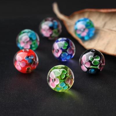 China Luxury high-grade crystal lampwork big flower glass bead for wedding Japanese clothing kimono belt ornament for sale