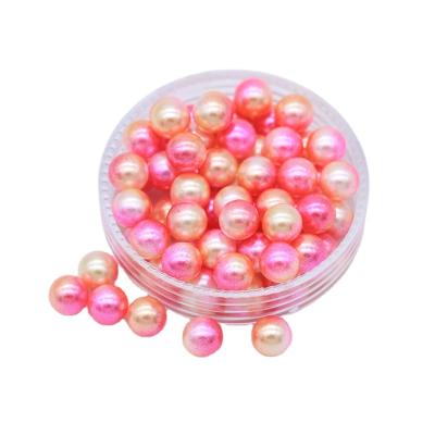 China Wholesale Plastic Round Artificial Beads Colored Pearl Plastic Beads For Jewelry Making Supplies Craft Accessories for sale