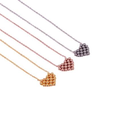 China TRENDY fashion love heart stainless steel necklace for girls for sale