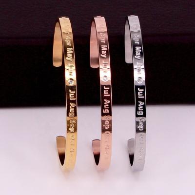 China TRENDY fashion stainless steel open adjustable cuff bracelet for sale