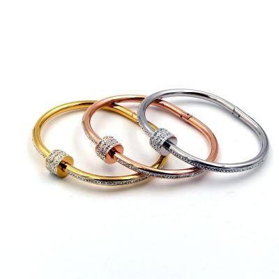 China TRENDY fashion all stainless steel cuff bracelets for women for sale