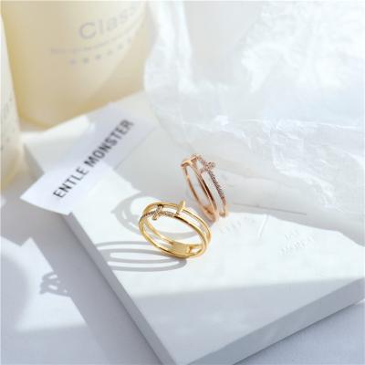 China High Quallity fashion thin stainless steel cross ring jewelry for sale