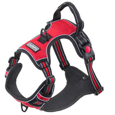 China Anti-impact Reflective Multicolor Reflective Adjustable Designer Fashion Dog Harness Tactical Custom Dog Set for sale