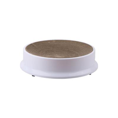 China Wholesale Replaceable Scratch Resistant Round Shape Pet Cat Scratcher Corrugated Cardboard Cat Nest Viable for sale