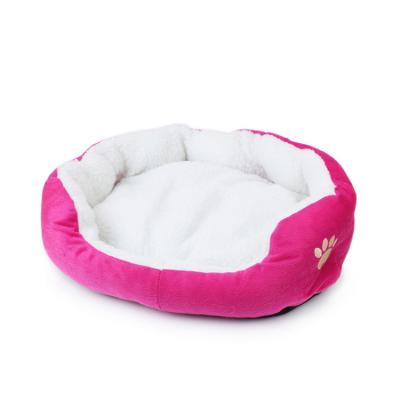 China Travel Customized Multi Colors Pet Nest Dog Cat Beds Paw Print Mat Home Cushion for sale