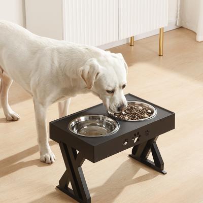 China Sustainable Lifting Collapsible Dining Table Stainless Steel Dog Food Dog Water Bowl for sale