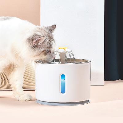 China Automatic Cycle Stainless Steel LED Intelligent Pet Cat Water Drinking Fountain Pet Dispenser Filter for Pets for sale