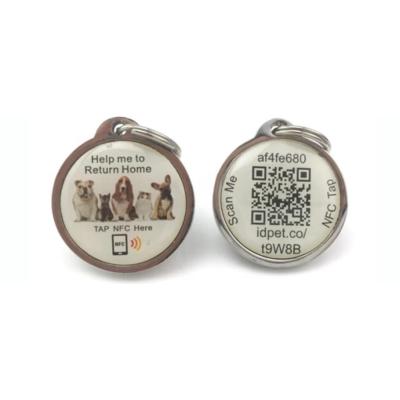 China Viable 13.56mhz Nfc Pet ID Tag Qr Code Rfid Pet Tracking Electronic Tag Dog Collar for sale