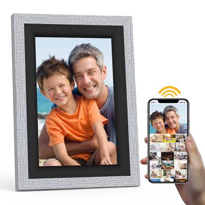 China Wifi Biu Frame APP PF100 10.1 Inch View With Touch Screen Share Photos Videos Wifi Digital Photo Picture Frames for sale