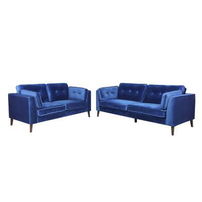 China (Other)Comfortlands New Arrival Wholesale Price Design Adjustable Style Blue Velvet Sofa Furniture New for sale