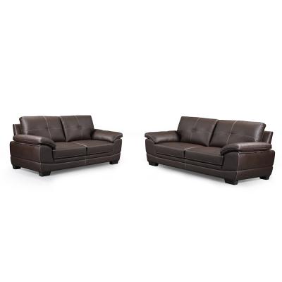 China Contemporary Modern Brown Color PU Leather Living Room Sofa Couch for sale