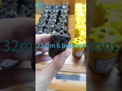 32mm 6 buttons black color design with 2 flushing holes on front