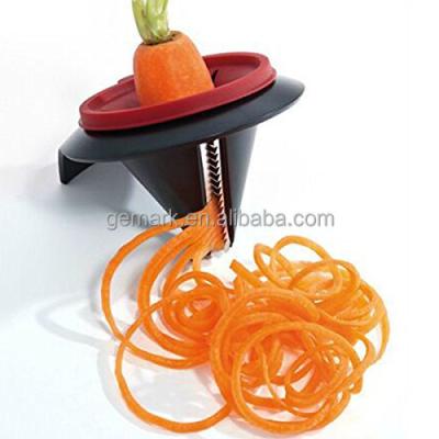 China Kitchen Sustainable Fruit Vegetable Tools Vegetable Spiral Cutter Slicer Peeler Plastic Spiralizer for sale