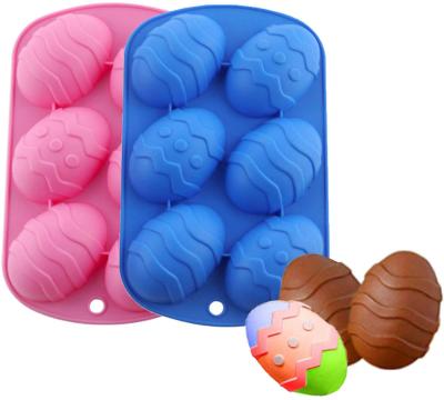 China Viable 3D Easter Egg Silicone Candy Molds Dinosaur Egg Shape Cake Baking Mold Chocolate Mold For Party for sale