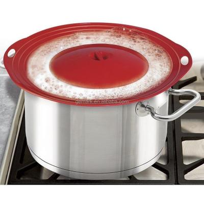 China Modern Silicone Boil-Over Safeguard Silicone Lid Stops Pots And Pans From Messy Spillovers Boil Over Lid Universal Splatter Guard for sale