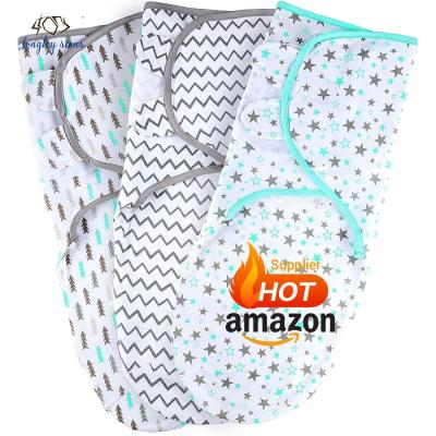 China Breathable Wholesale Organic Moon Stars Sun Flower Design 3 Way Adjustable 100% Cotton Sleepsack Baby Child Wrap Covering for sale