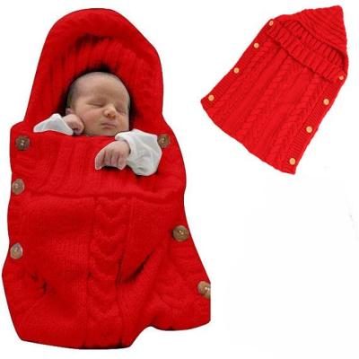 China Amazon Hot Selling Breathable Newborn Infant Warm Soft Knitted Wool Sleeping Bag for sale