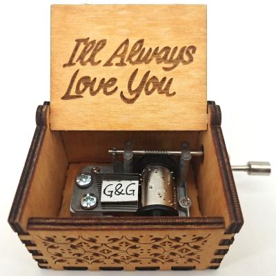 China Make Music Gift Handmade Love Gift For Girlfriend Music Box I Love You for sale