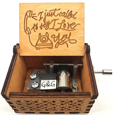 China Make Music Gift Custom Hand Crank Music Box China Couple Music Box for sale