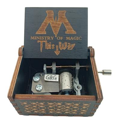 China Make Harry Potter Tone Custom Music Hand Crank 18 Tone Box Mechanism Music Gift for sale