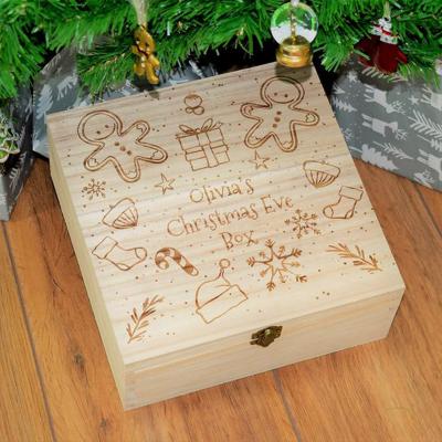 China Europe Christmas Box Custom Wooden Apple Box Gift Box for sale