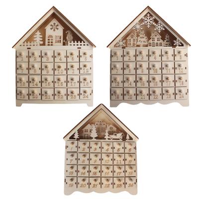 China Wholesale Homemade Wood Crafts Advent Calendar Wood Ornaments from Europe for sale