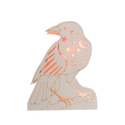 China Wholesale Custom Europe Lamp Box Crow And Letters Design Wooden Product for sale