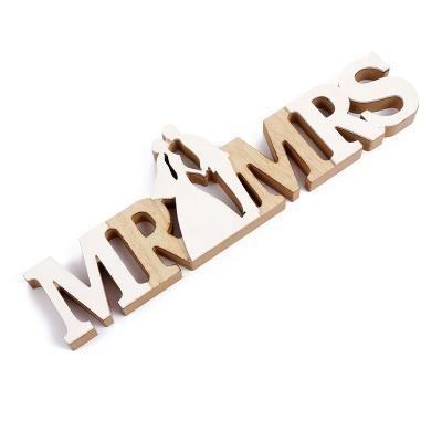 China Mr. and Mrs. Wedding Decoration Wooden English Alphabet Wedding Decoration Wedding Decor from Europe for sale