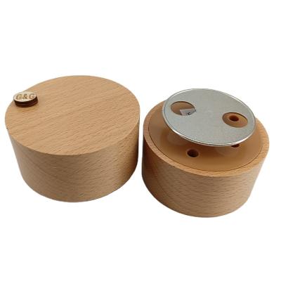 China Make Music Gift Wholesale Custom Beech Round Rotating Music Box Bottom for sale