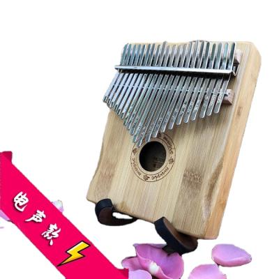 China Factory Hot Sale Wood Kalimba Crafts Mini Radio Electric Kalimba Mahogany Kalimba Play Music 21 Keys for sale