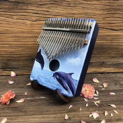 China Factory Music Playing Beautiful Kalimba Mahogany Wood Factory Wholesale Kalimba Crafts Kalimba 21 Keys for sale