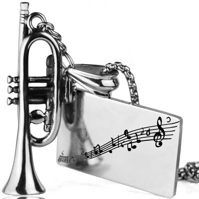 China New Fashion Stainless Steel Necklace Musical Instrument Necklace for sale