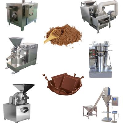 China Low Noise Commercial Indonesia Cacao Powder Production Line Cacao Bean Roasting Powdering and Peeling Machine for sale