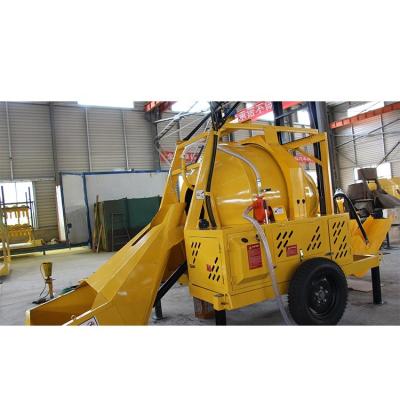 China 350L pump cement mixer machine water-cooled engine with lifting bucket for sale