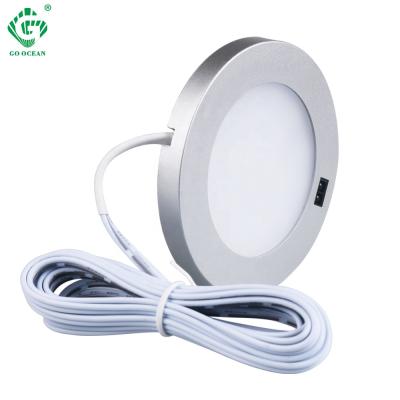 China Wall Mounted Professional Commercial 3W Motion Sensor Mini Puck Indoor Light For Showcase for sale