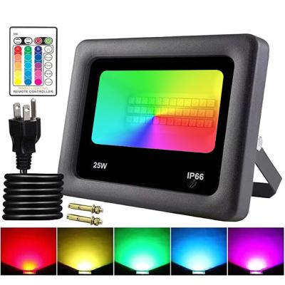 China Garden Amazon Seling 24 Keys IR Remote Control Hot BRITE IP66 LED RGB Waterproof Handy Floodlight for sale